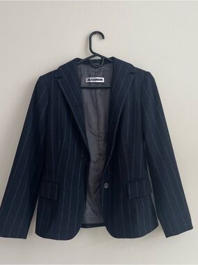 Jil Sander Pinstripe Blazer - Wool & Cashmere Blend - Size 34